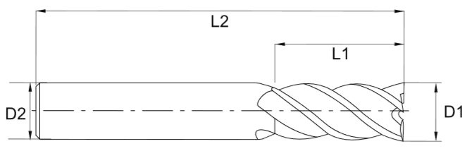 Variable Helix 5 Flute Solid Carbide Radius