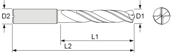 3xD Non Coolant Drill